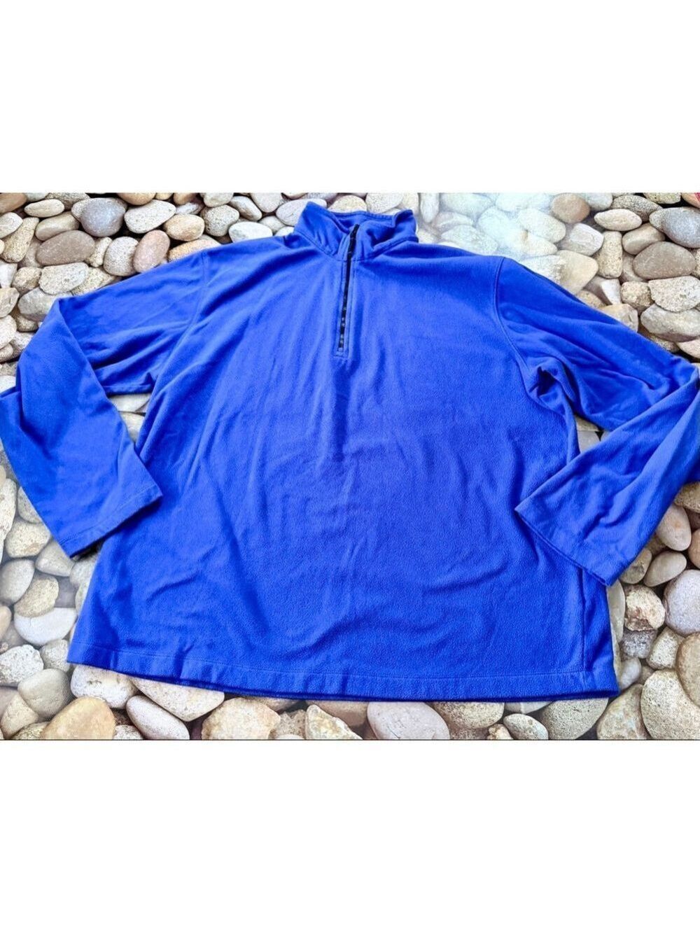 LANDS END BLUE FLEECE-LARGE